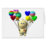 REBONDISSEMENT DU BÉBÉ AVEC 10 BALLONS CARTES DE VŒUX
