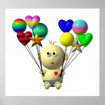 REBONDISSEMENT DU BÉBÉ AVEC 10 BALLONS POSTERS