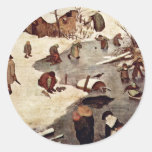 Recensement à Bethlehem, détail par Bruegel D. Ä.  Autocollants