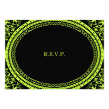 Réception de mariage fluorescente/au néon RSVP Invitation Personnalisée