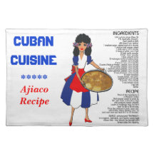 Recette cubaine Placemat - soupe tropicale de cuis Set De Table