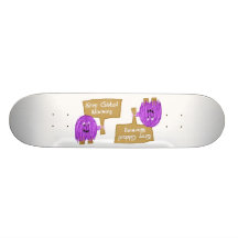 Réchauffement climatique pourpre d'arrêt skateboards personnalisés