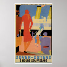 Reclame van het Schip van Dover - van Oostende de  Posters