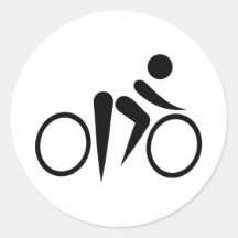 Recyclage de bicyclette adhésifs ronds