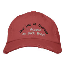 Red Hat du courage j'ai fait des emplettes vendred Casquette De Baseball Brodée