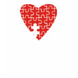 Red Jigsaw Heart Missing Piece Shirts