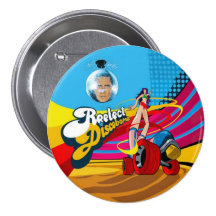 Réélisez DiscObama Pin's Avec Agrafe