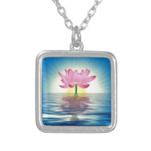 Réflexion de Lotus Collier Personnalisé