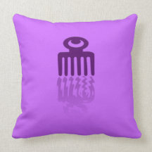 Réflexion exclusive de l'eau d'Adinkra "Duafe" Coussin