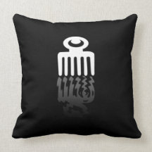 Réflexion exclusive de l'eau d'Adinkra "Duafe" Coussin