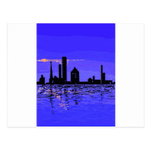 Réflexions de nuit sur les produits multiples carte postale