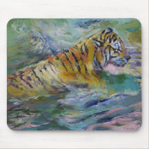 Réflexions de tigre tapis de souris