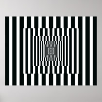 Réflexions verticales d'art op noires et blanches
