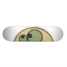 Regard fixe de bande dessinée plateaux de skate