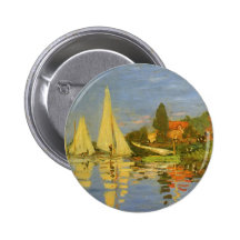Régate à Argenteuil, impressionisme de cru de Mone Badges Avec Agrafe