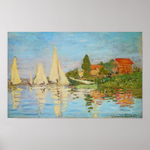 Régate à Argenteuil par Claude Monet Posters