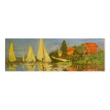 Regatta in Argenteuil, Vintage Impressionisme Mone Visitekaartje