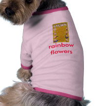 regenboog bloemen hondenshirt