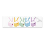 Regenboog Gekleurde Gumdrop Konijntjes bumperstickers
