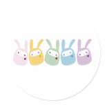 Regenboog Gekleurde Gumdrop Konijntjes stickers
