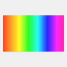 Regenboog Rechthoekige Sticker