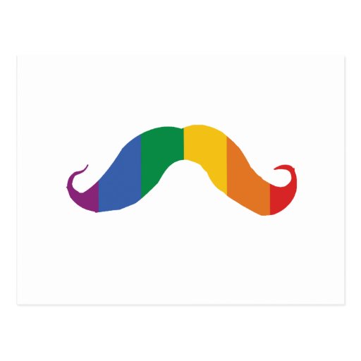 Regenboog Stache .png Wenskaart