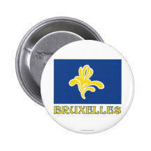Région de drapeau de Bruxelles avec le nom (frança Badges