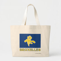 Région de drapeau de Bruxelles avec le nom (frança Sac En Toile
