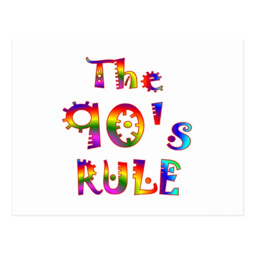 règle 90s carte postale