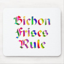 RÈGLE DE BICHON FRISES TAPIS DE SOURIS