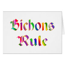 Règle de Bichons Cartes De Vœux