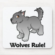 Règle de loups ! tapis de souris