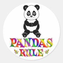 Règle de pandas autocollants