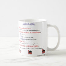 Règles de piano tasse à café