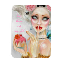 Reine de petit gâteau de Marie Antoinette Magnets Souples