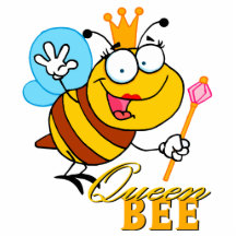 reine des abeilles drôle de bande dessinée avec le photo en découpe