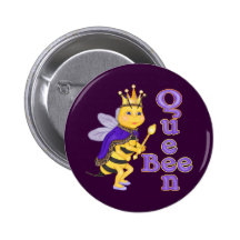 Reine des abeilles drôle pin's avec agrafe