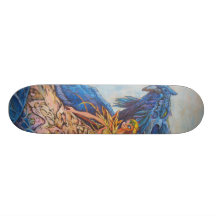 reine du dragon bleu skateboards customisés
