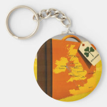 Reis naar het poster Keychain van Ierland Sleutel Hanger
