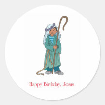 RELIGIEUX : Berger de Jésus de joyeux anniversaire Adhésifs