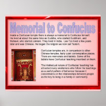 Religion, confucianisme, commémoratif à Confucius Posters