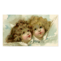 Religion vintage, anges victoriens de Noël Modèles De Cartes De Visite