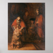 Rembrandt - Terugkeer van de Kwistige Zoon Print