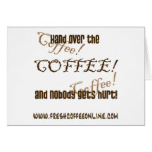 Remettez le café carte de vœux
