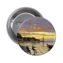 Remorquage d'un bateau, Honfleur Badge Avec Épingle