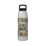 Remorque en verre vintage mignonne de voyage de ca bouteille d'eau