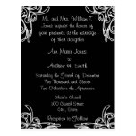 Remous blancs de coins de faire-part de mariage carte postale