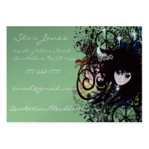 Remous et paix de filles d'Anime Cartes De Visite Personnelles