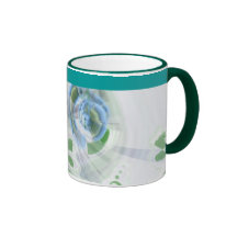Remous floral bleu tasse