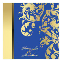 Remous floraux de miroitement bleu d'or de faire-p